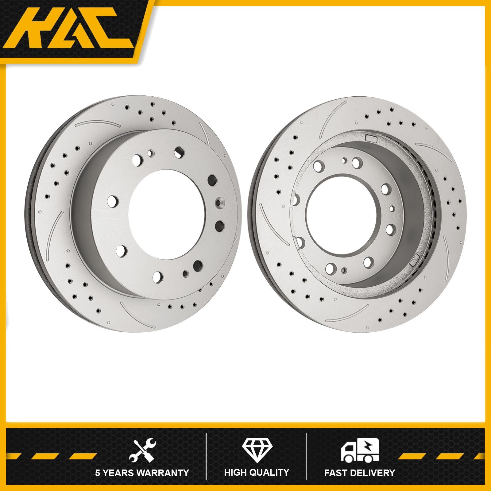 2X Front Rotors for 2011-2024 Chevy Silverado 2500 3500 HD GMC Sierra 2500 HD