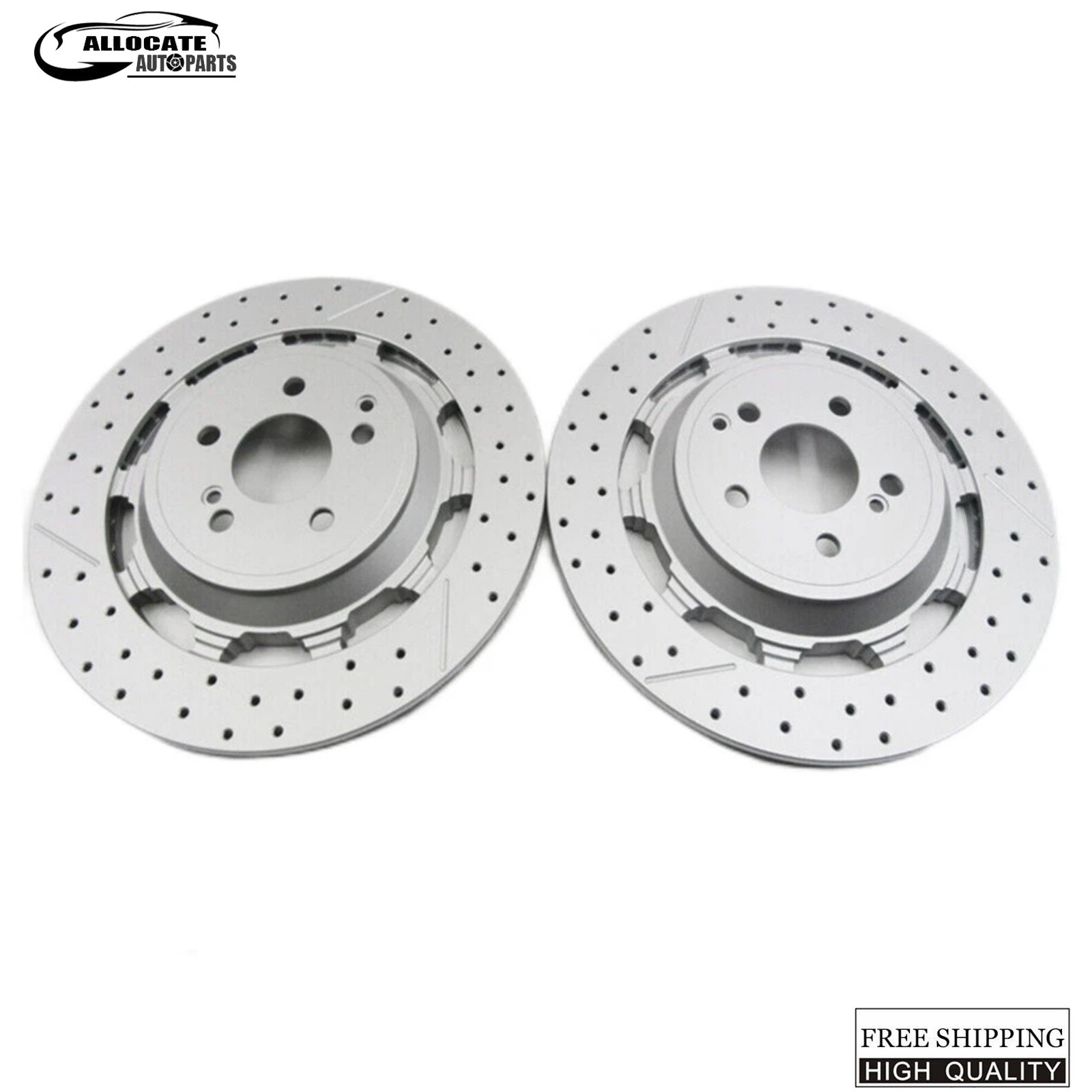 For Mercedes-benz S63 S65 W560 S650 AMG 2X Rear Brake Rotors A2224232012