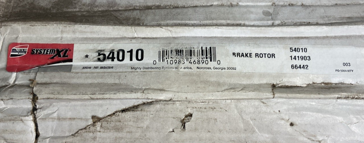 Disc Brake Rotor Mighty System XL 54010 New Old Stock