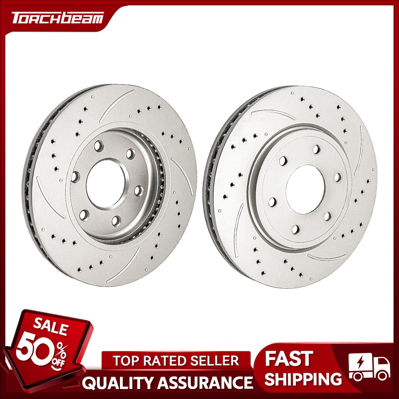 2x Front Drilled Slotted Brake Rotors Fits 2009-2012 Suzuki Equator 2.5L 980369R