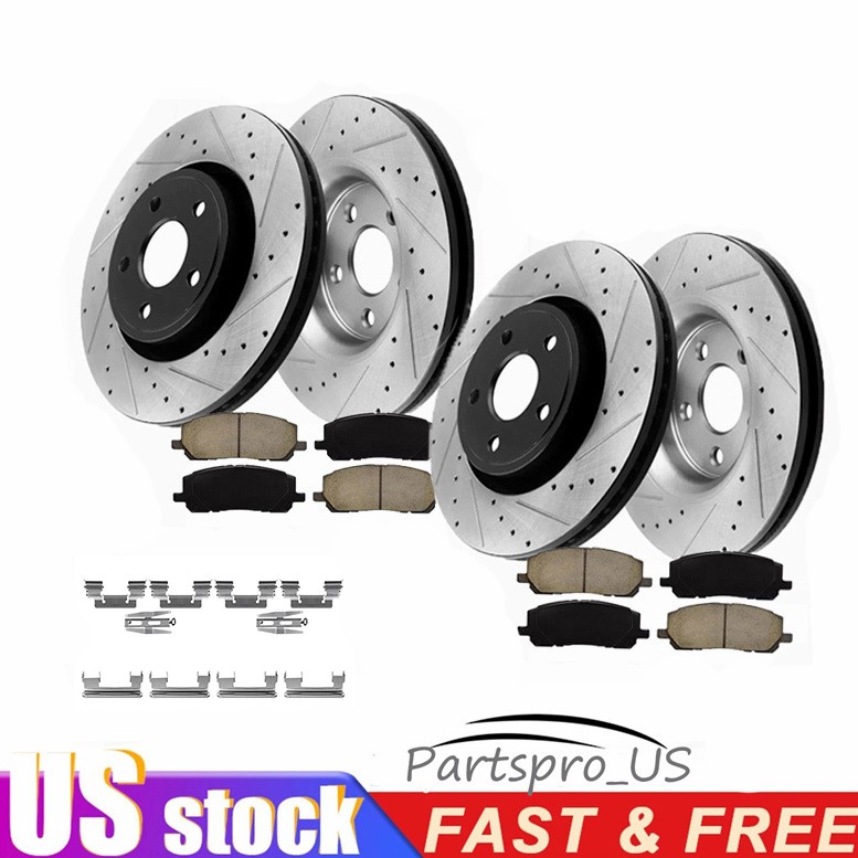 Front Rear Rotors + Ceramic Pads for Jeep Compass Dodge Patriot Caliber Avenger