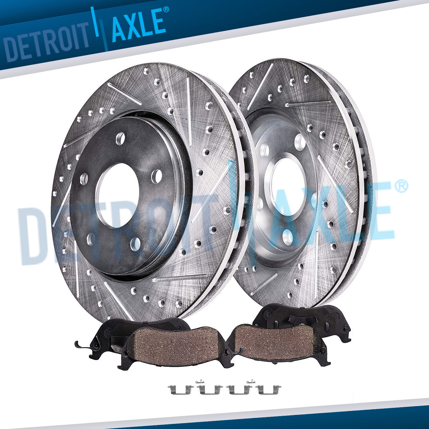 10.91” (277mm) Front Drilled Rotors Ceramic Pads for Forester Legacy Impreza