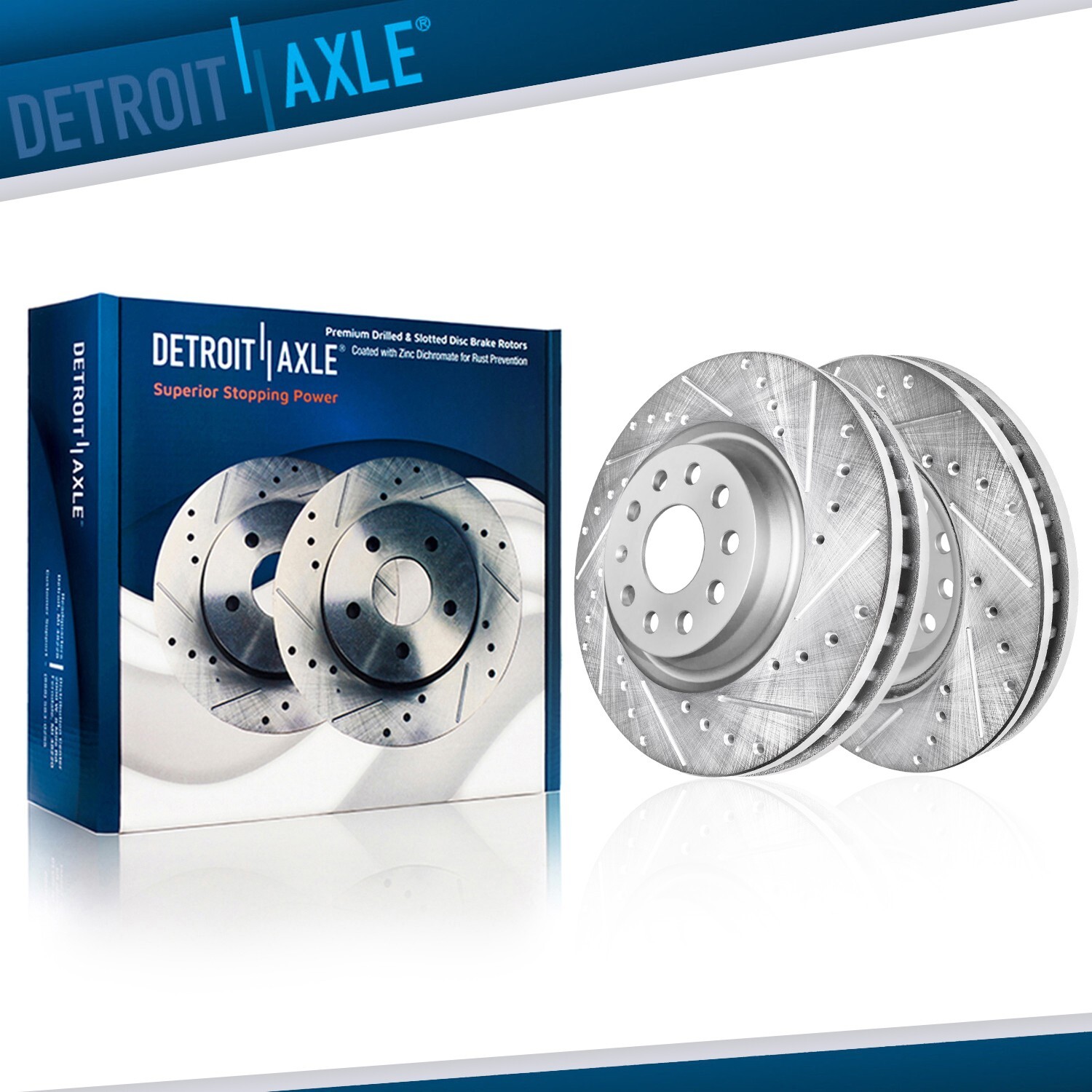 Front Drilled and Slotted Brake Rotors for Volkswagen Atlas Cross Sport Teramo