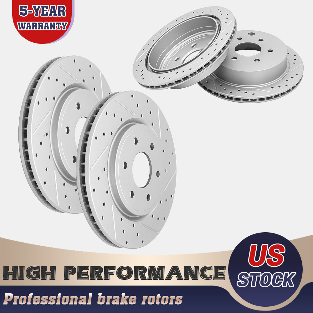 4Pcs Front Rear Disc Brake Rotors Set For Nissan Frontier Xterra Suzuki Equator