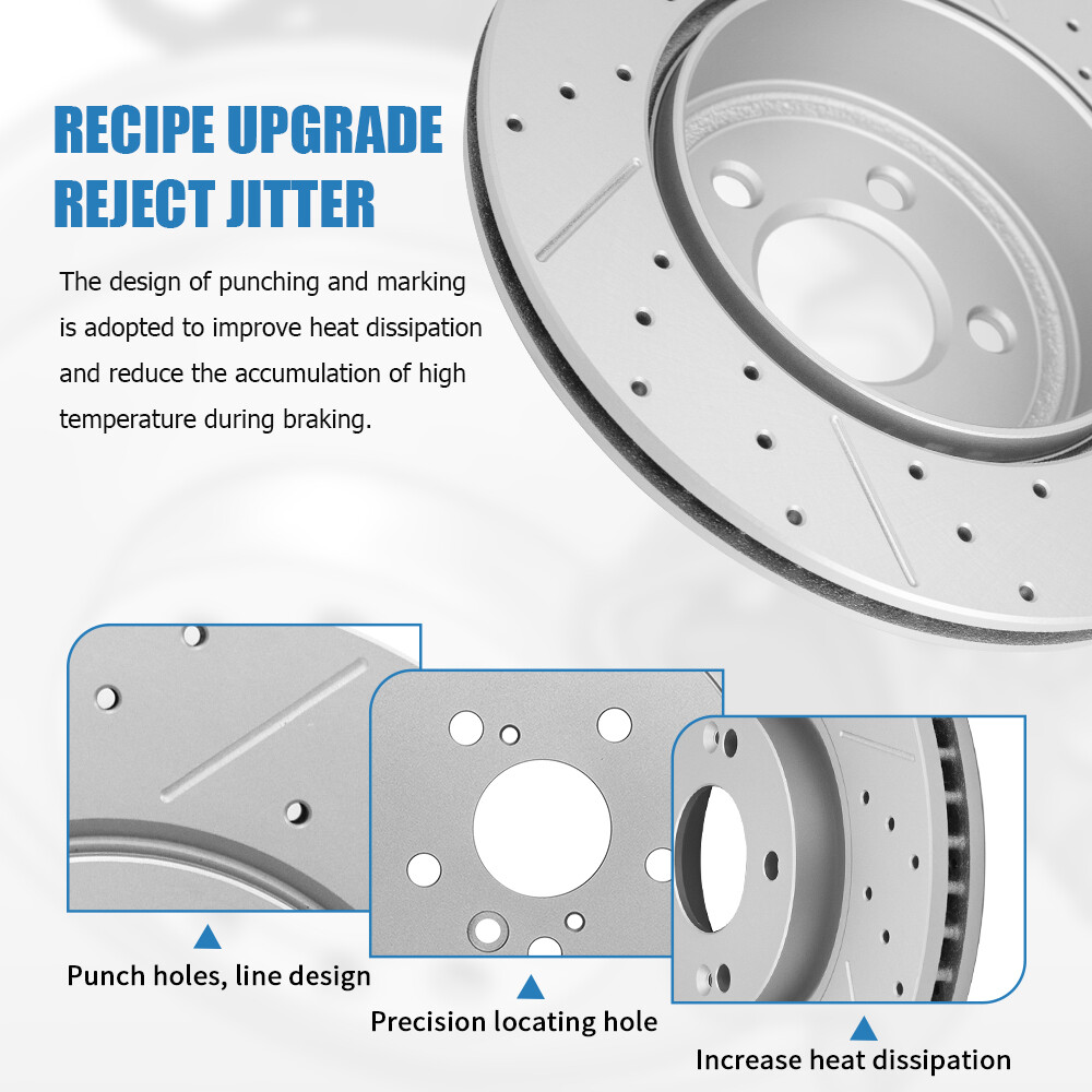 4PCS Front & Rear Disc Brake Rotors Set For 2012 – 2018 Ford Focus