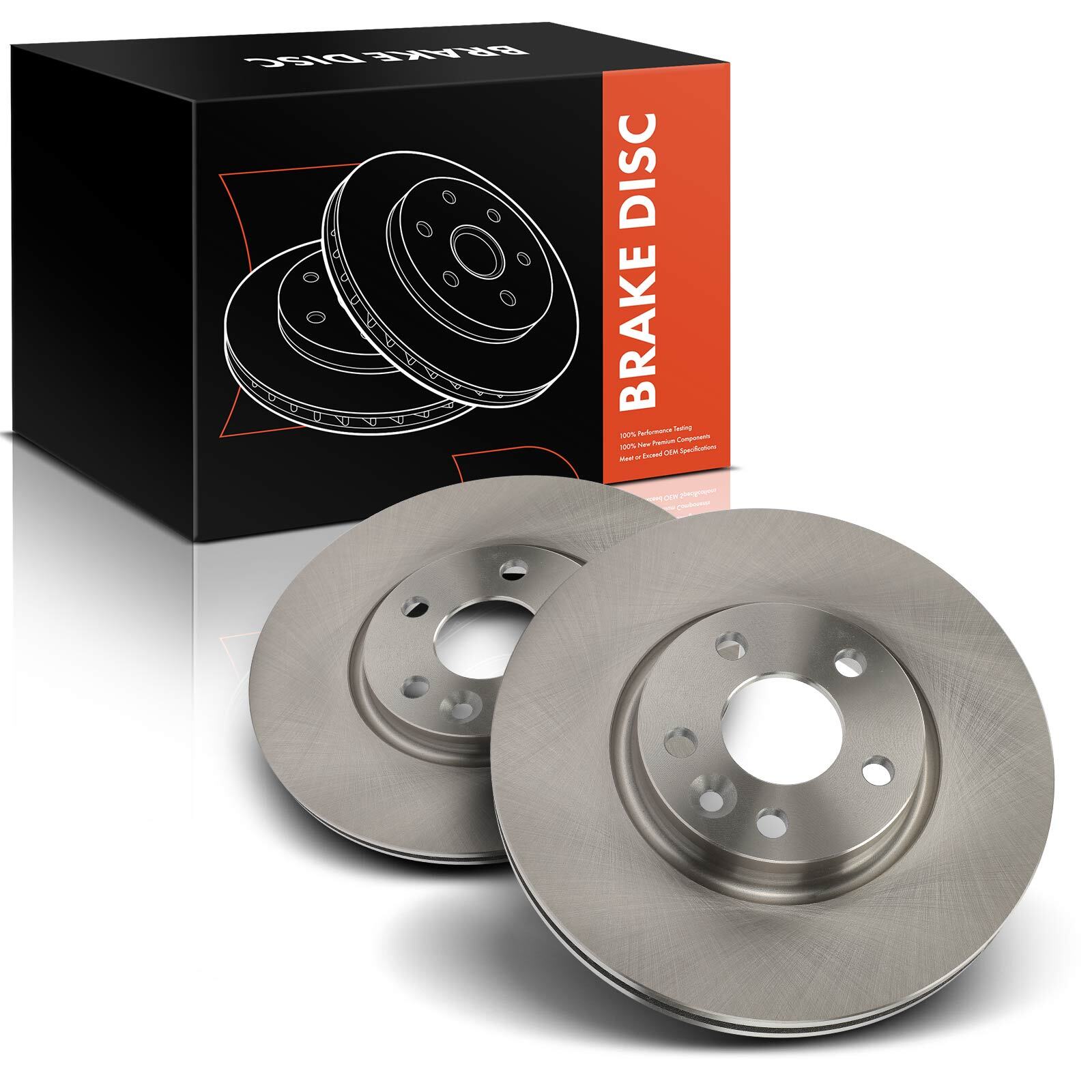 2x Front Disc Brake Rotors for Land Rover Range Rover Evoque Volvo S60 V60 XC70