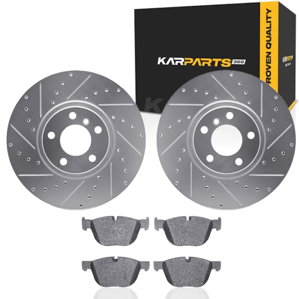 For Buick Allure 2010 Rotor Set | Silver | Drilled And Slotted