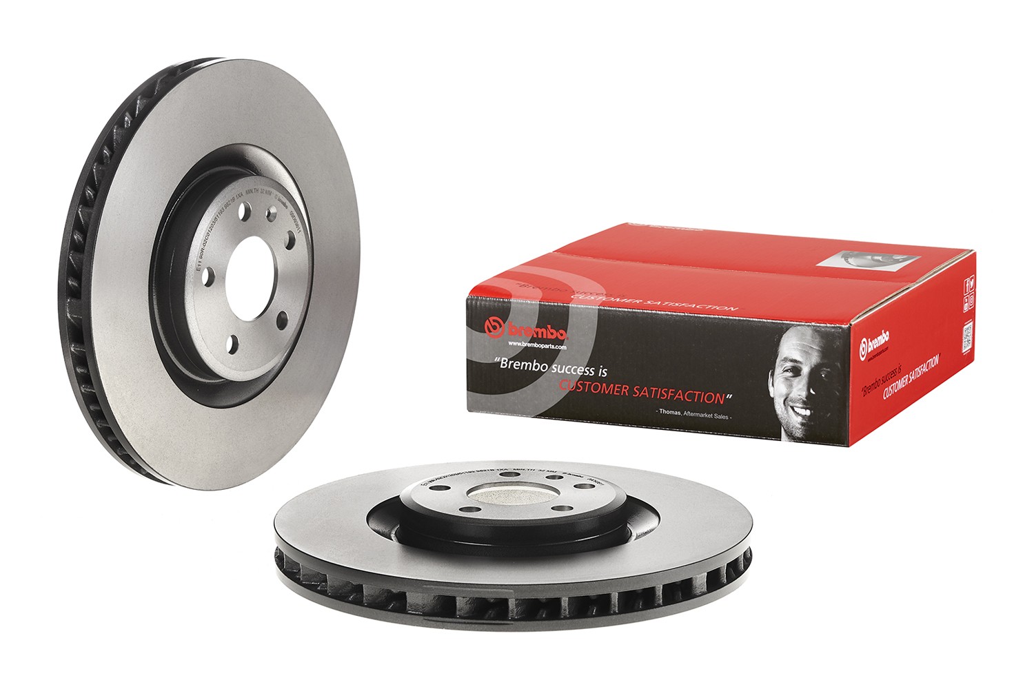 Brembo Front Driver Left 350mm Disc Brake Rotor for Porsche Macan S 2015-2018