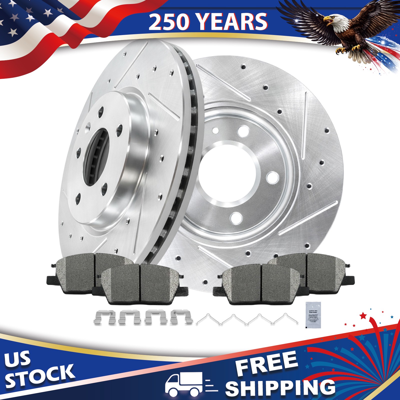 11.81″ Front Disc Brake Rotors & Ceramic Brake Pads for CHEVROLET MALIBU