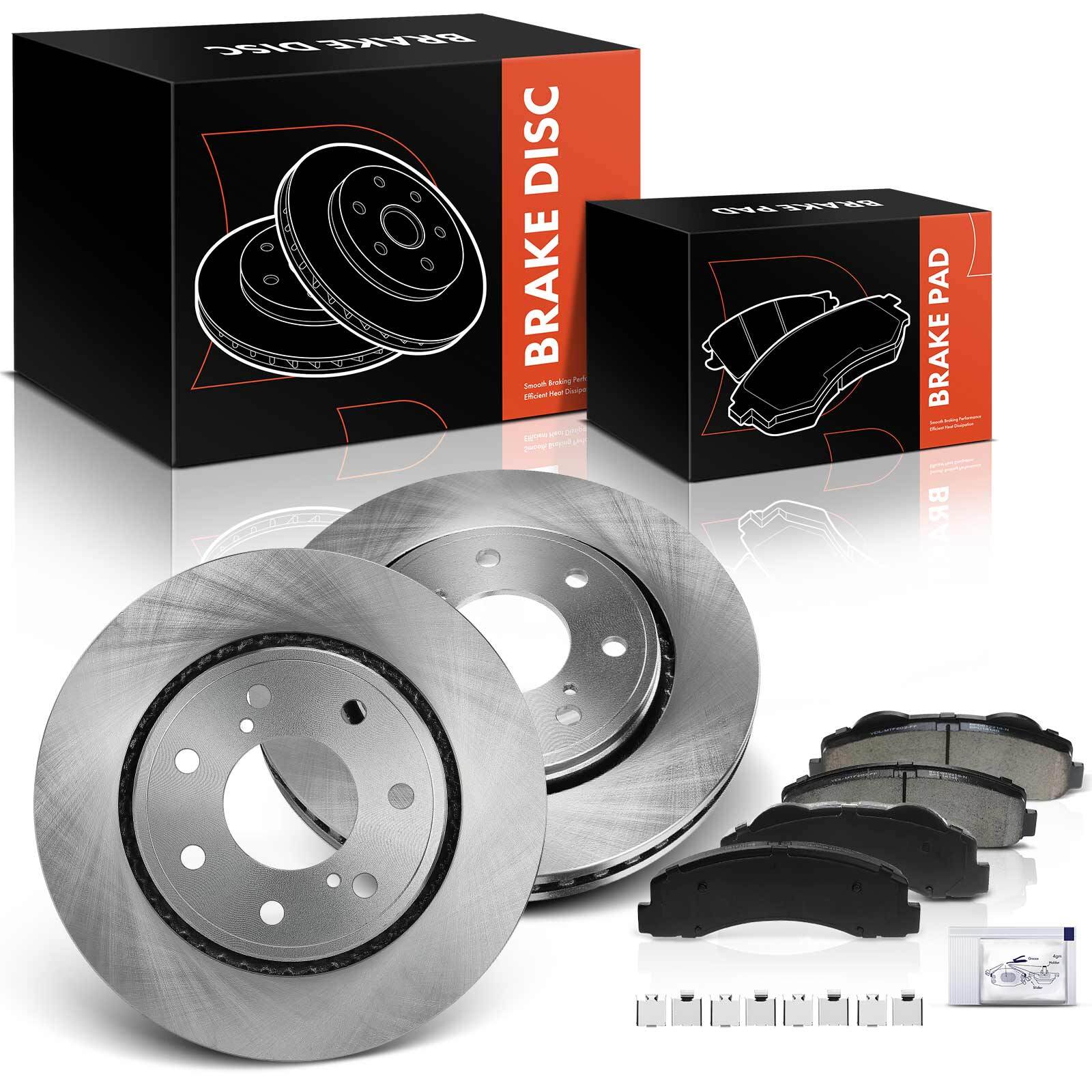Front Disc Brake Rotors & Ceramic Brake Pad for Ford F-150 2010 2011 2012-2017