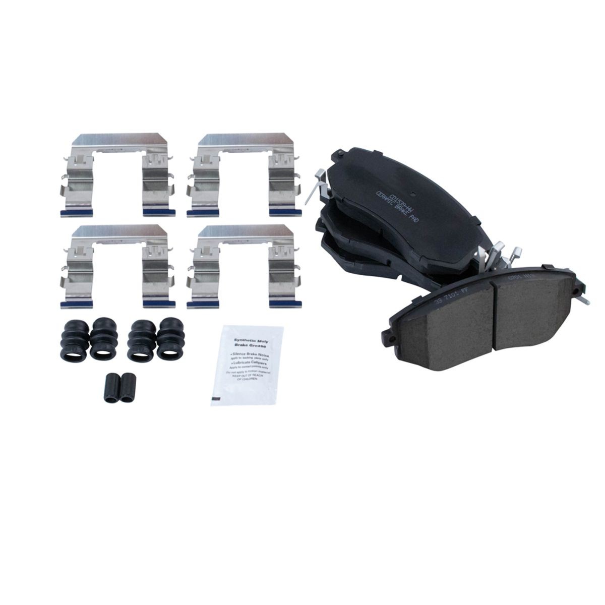 TRQ Front & Rear Ceramic Brake Pad & Coated Rotor Kit w/Chemicals for Subaru