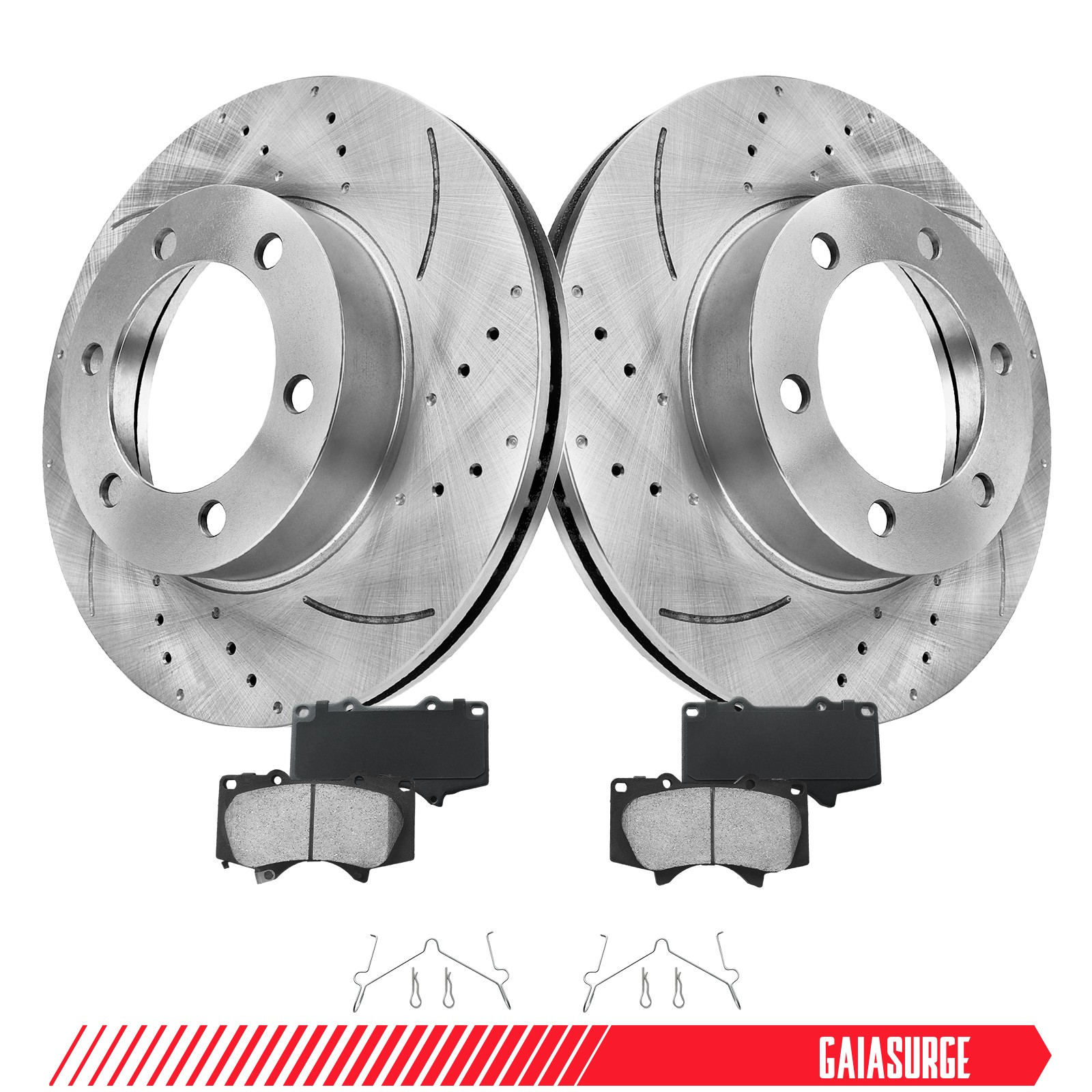 Front Drilled Rotors Brake Pads Kits for 2000 2001-2006 Toyota Tundra Sequoia