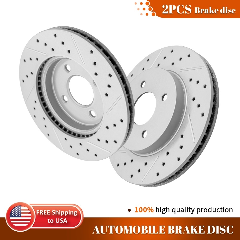 10.24″ 260mm Front Drilled Slotted Disc Brake Rotors Set for Nissan Versa Note