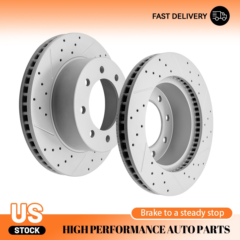 2x Front Disc Brake Rotors Set for 2006 2007 2008 Dodge Ram 1500 2500 3500 8-Lug