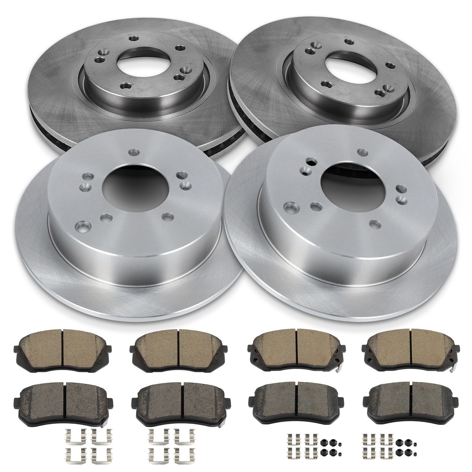 Fits Hyundai For Tucson 2013-2015 FWD GAS 4X Brake Rotors 8X Pads Front & Rear