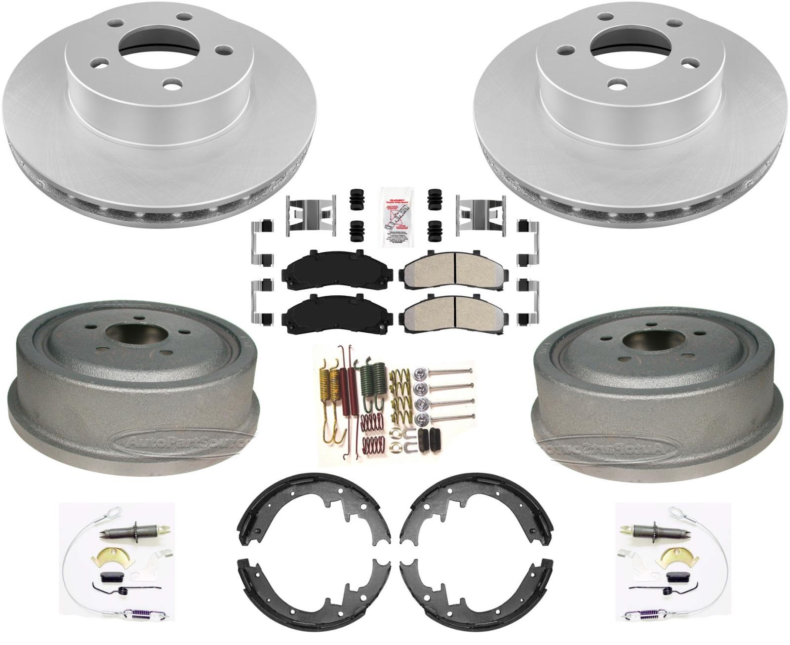 For Ford Ranger 1998-2002 4×4 4 Wheel Drive Rotors Drums Brake Pads Shoes