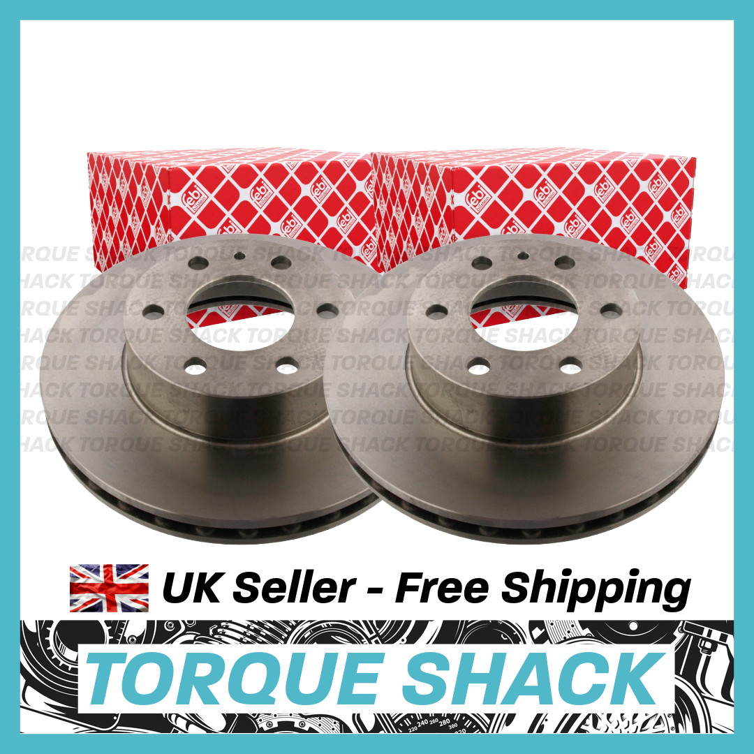 2x Iveco Daily III IV V 2002-2016 Front Axle Brake Discs Pair 02996131 Febi New