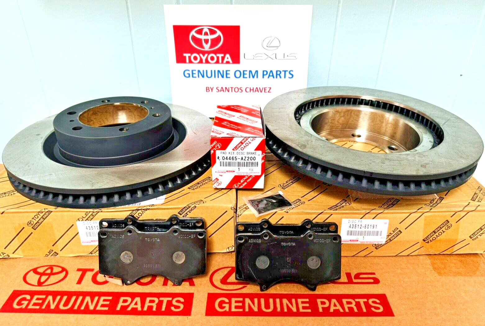 2010-2023 TOYOTA 4RUNNER FRONT BRAKE ROTORS&PADS GENUINE OEM PART