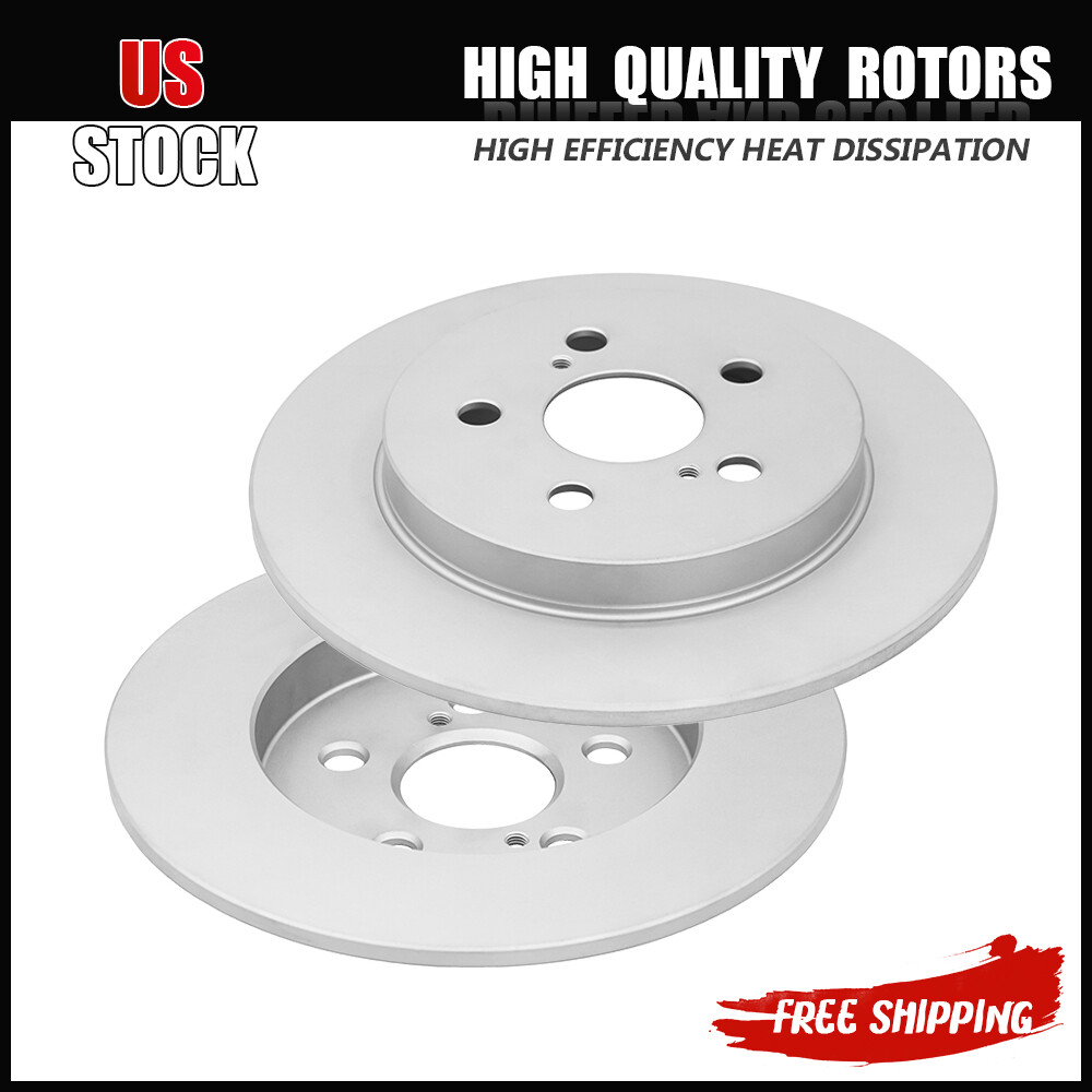 259mm Rear Disc Brake Rotors for 2009 2010 2011 2012-2018 Toyota Corolla Prius