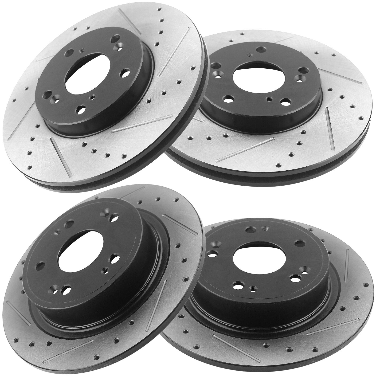 Front Rear Disc Brake Rotors and Brake Pads Kits For Honda Accord Rotor 5 Lugs