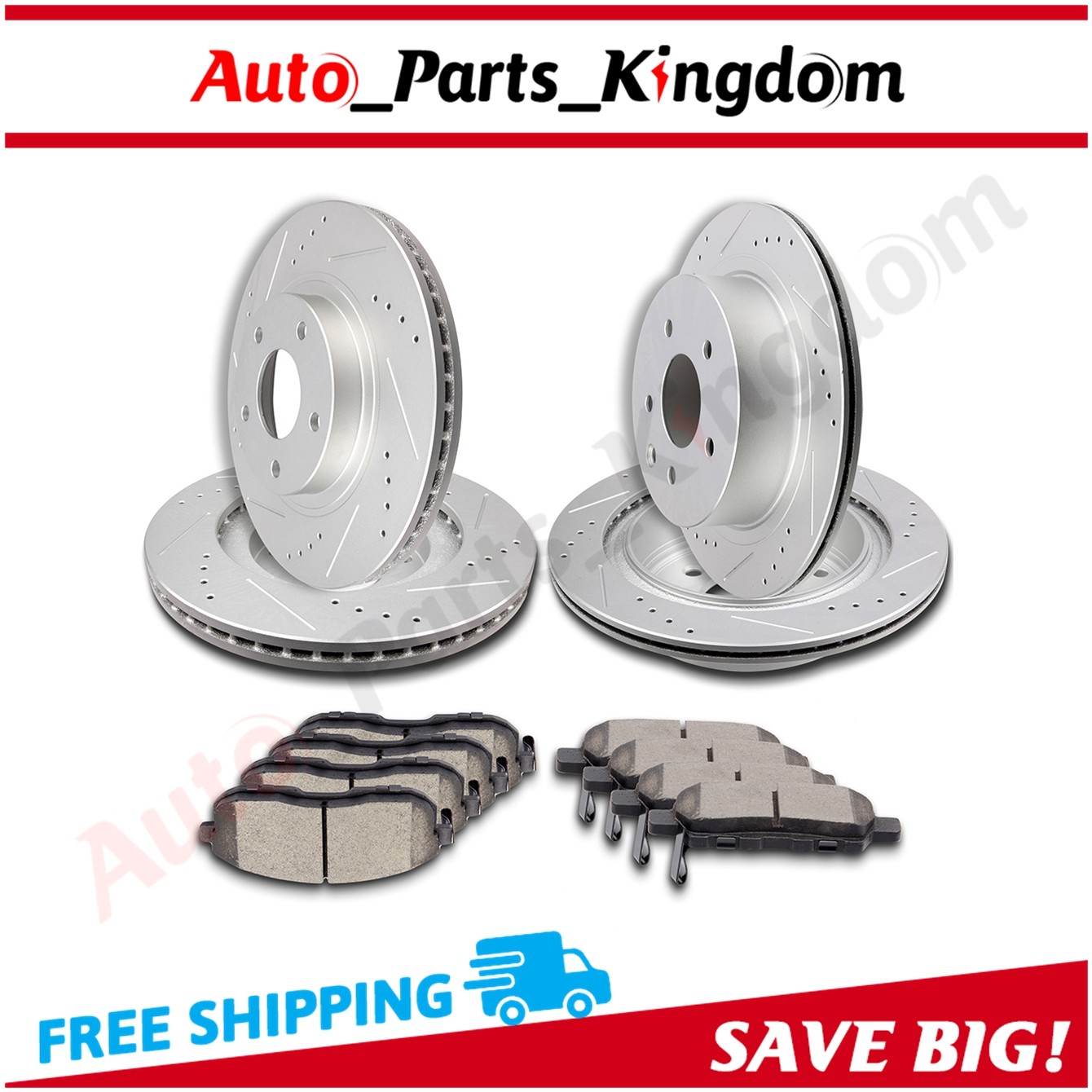 For 2005 Infiniti G35 Nissan 350Z Front & Rear Brake Rotors + Ceramic Pads
