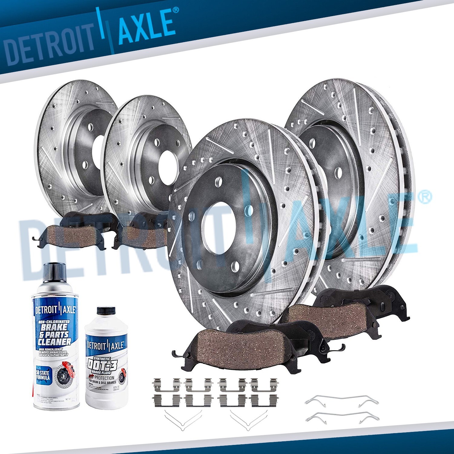 10pc Front Rear Drilled Brake Rotors Brake Pads Kit for 2016 – 2021 Honda Civic