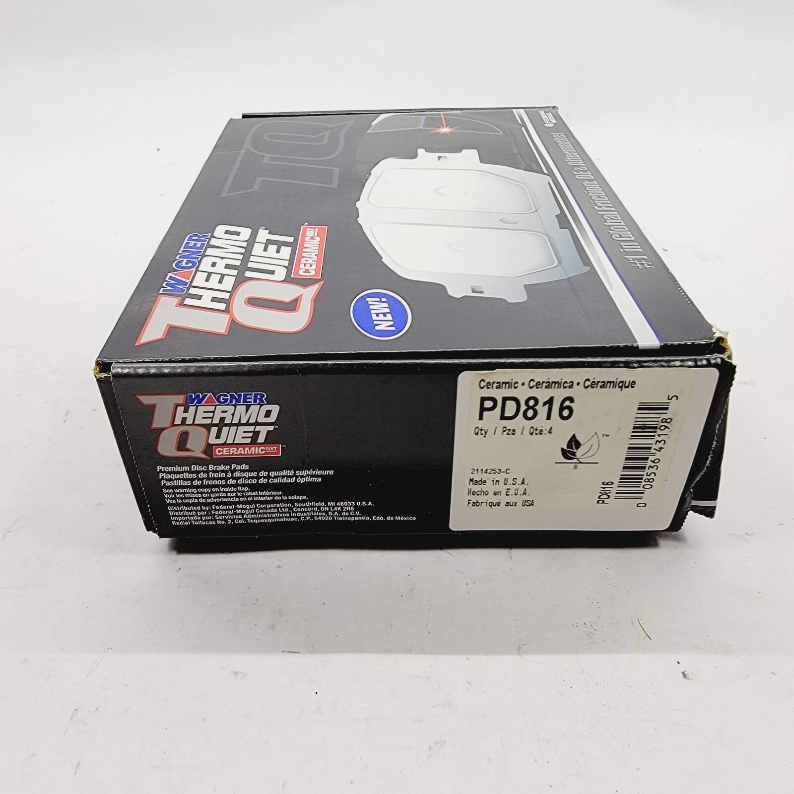 Thermo Quiet Ceramic Brake Pads Wagner PD816, Made in USA!