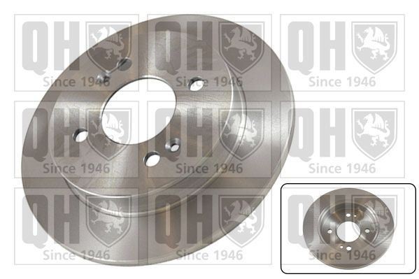 QH Rear Solid Discs Pair & Rear Pads Braking Set Fits Hyundai i10 Kia Picanto