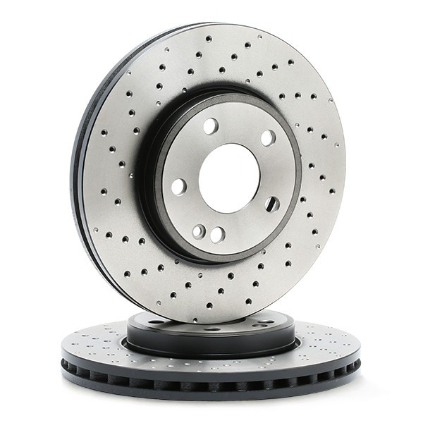 Pair of Delphi BG4657C Front Coated Brake Disc for Mercedes Benz A B Class CLA