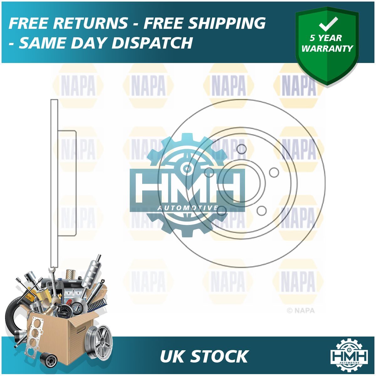 Fits Ford Focus 2010- HMH Rear Brake Disc 1704765