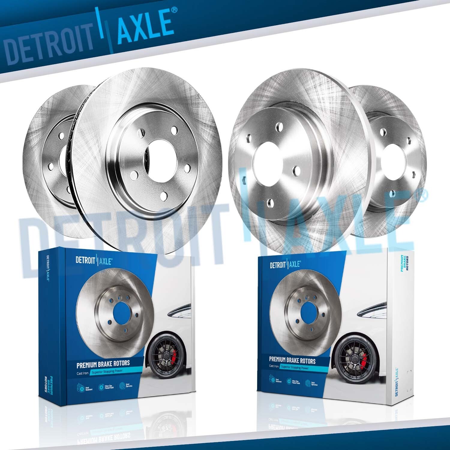 All (4) Front & Rear Brake Rotors for 2003 2004 2005 2006 2007 Jeep Liberty