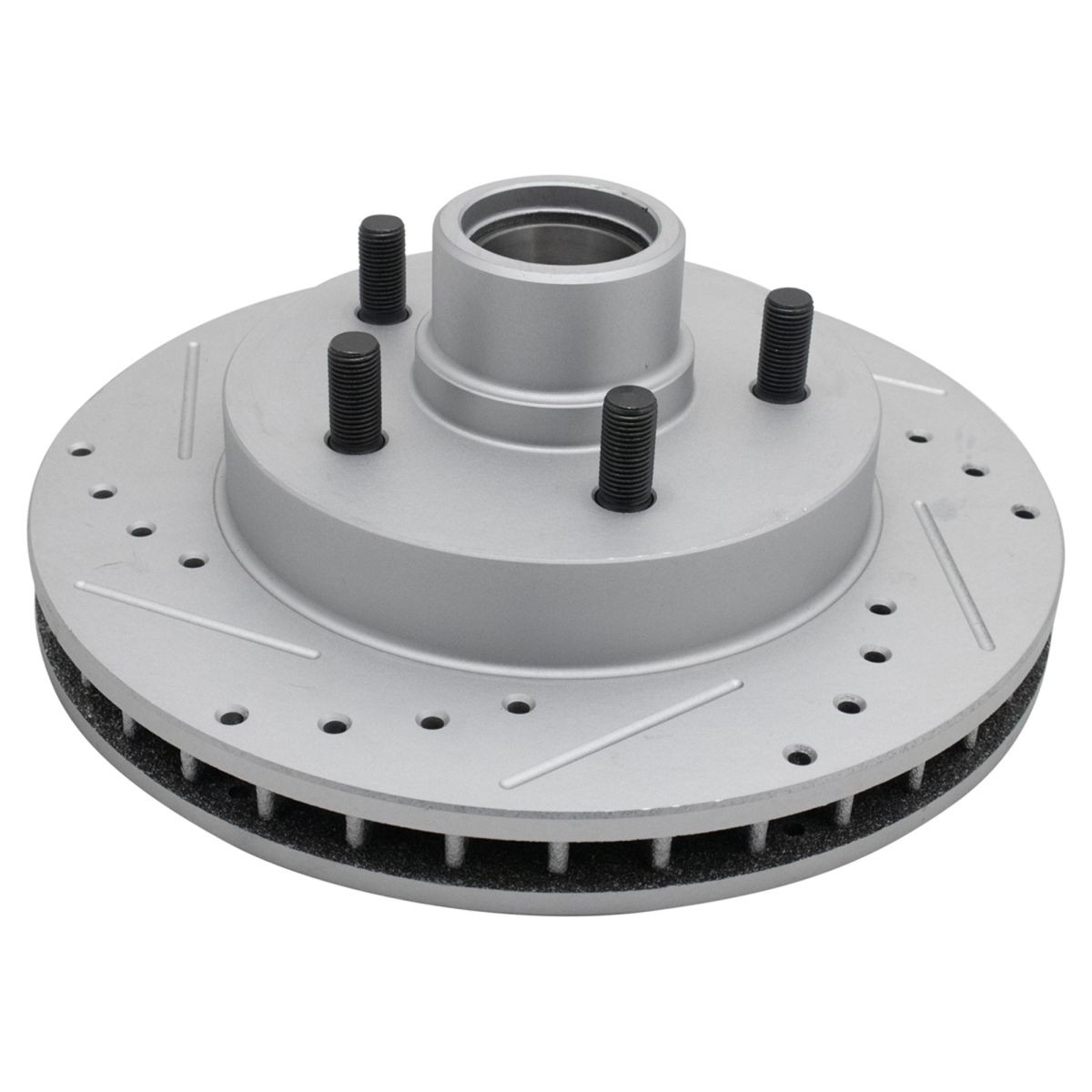 Front Performance Brake Rotor Pad Rear Drum Shoe Kit w/Chemicals