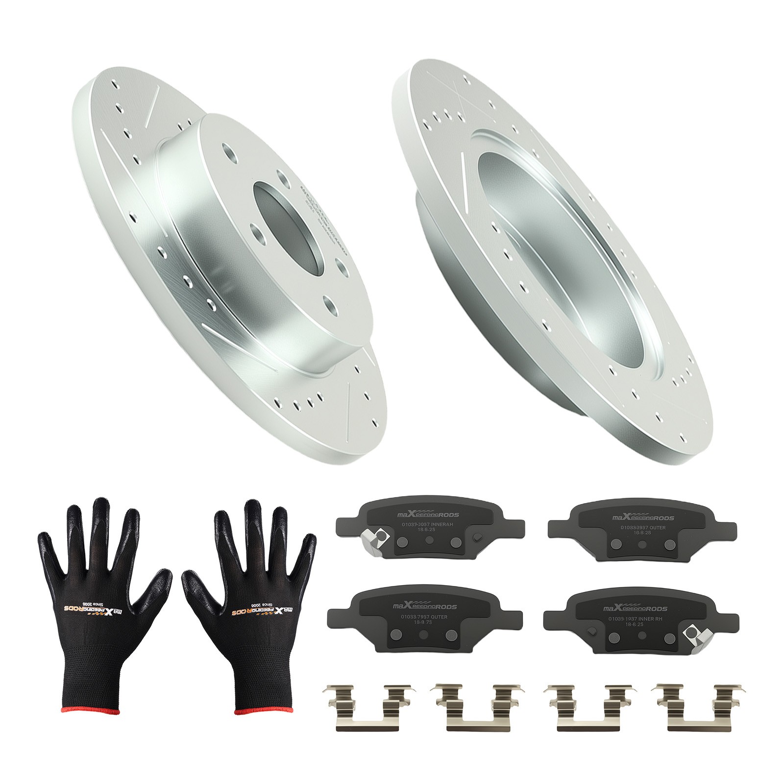 270mm Rear Brake Rotors+Ceramic Pads Kit for Saturn Aura 2007-09 S-55094 P-1033
