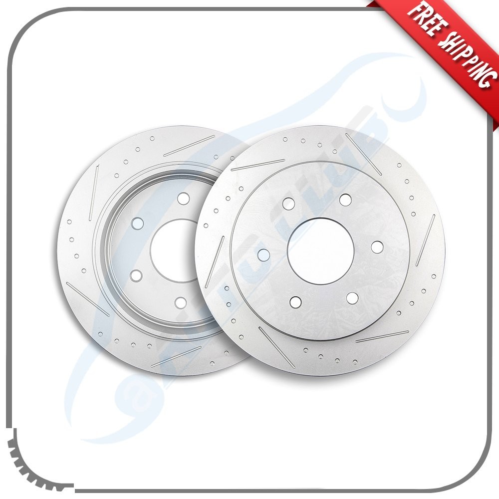 14mm Thick Rear PERFORMANCE Slotted Brake Rotors Best For Titan 2004-2015