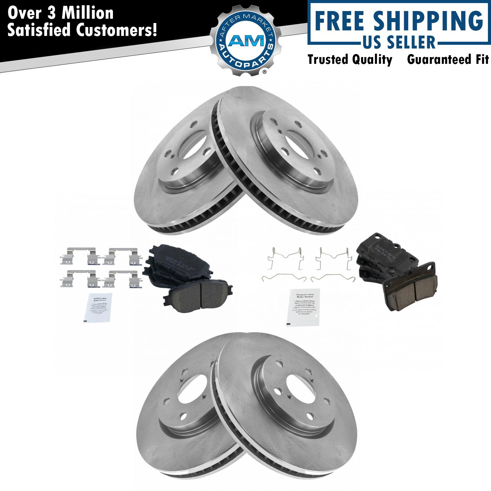 Brake Rotor & Ceramic Pad Front & Rear Kit for Lexus IS250 GS300 New