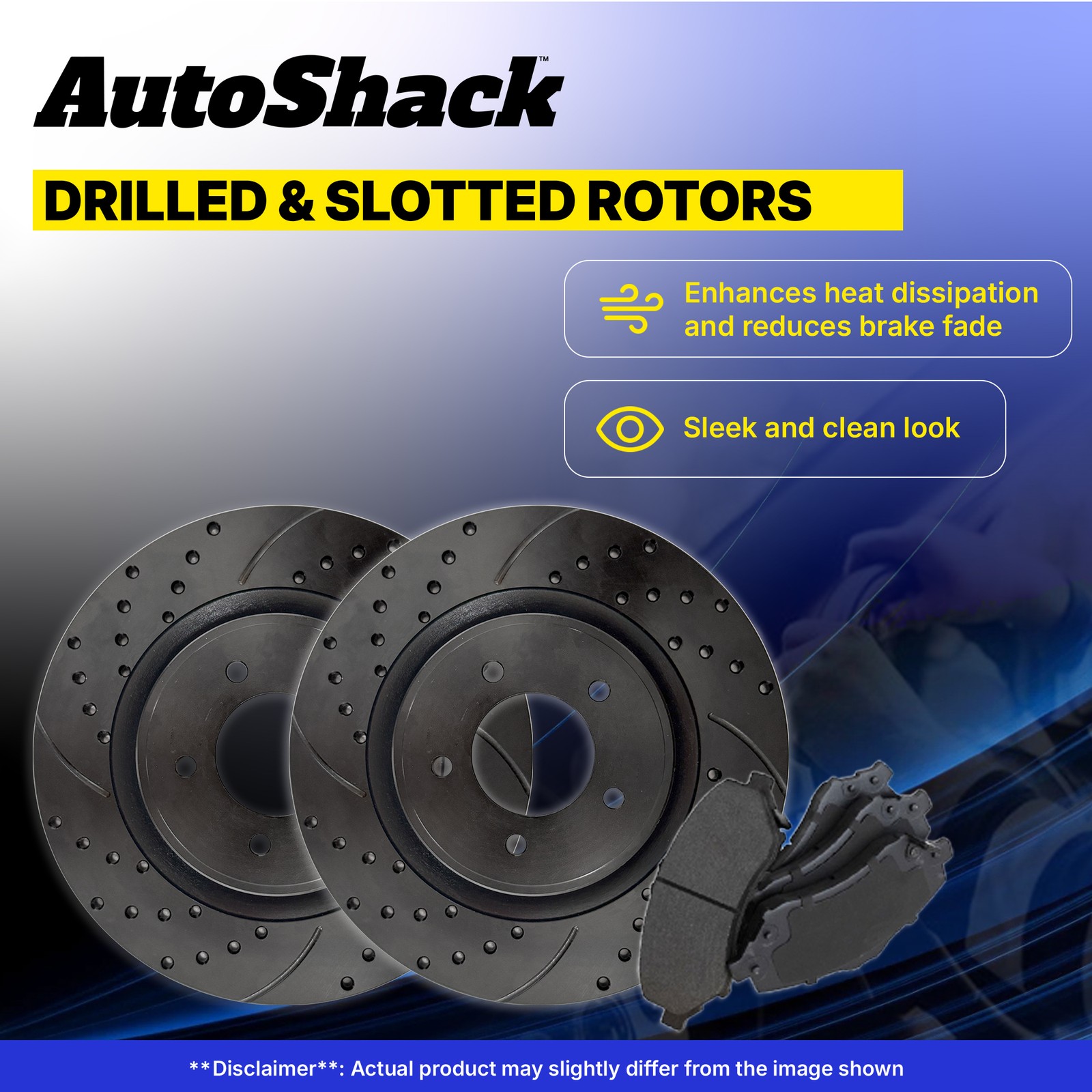 Rear Drilled Slotted Brake Rotors Premium Ceramic Pads for Dodge Durango 2020