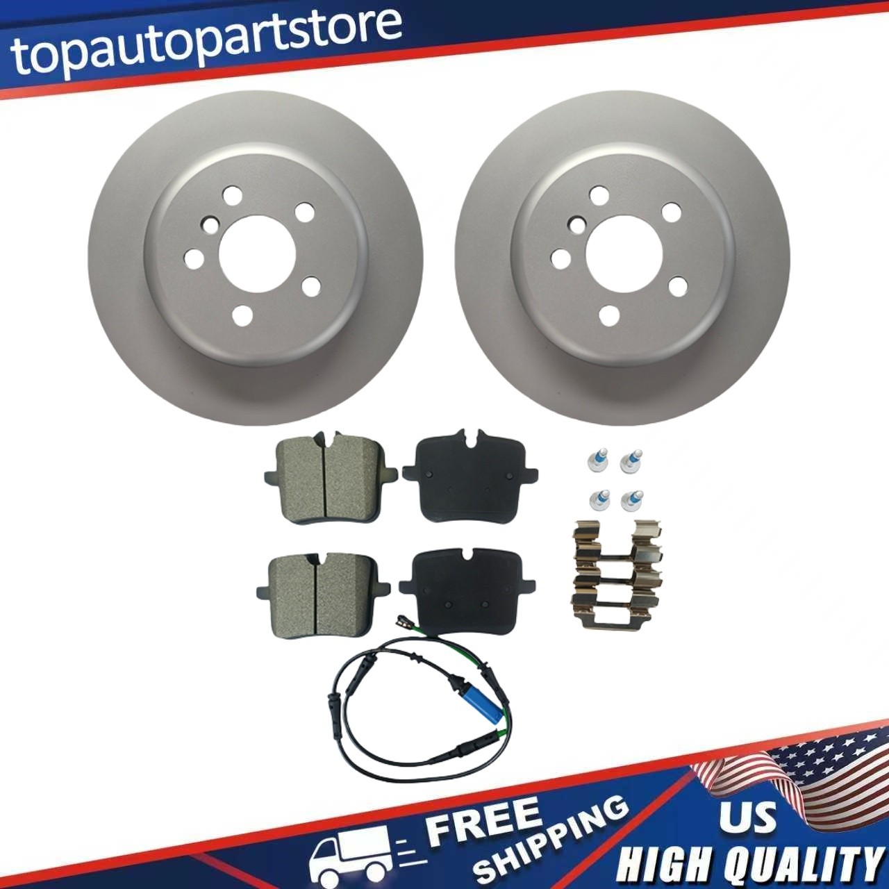 330 mm Rear Brake Kit Disc Rotors Ceramic Pads For BMW 2017 2018 2019-2021 530i