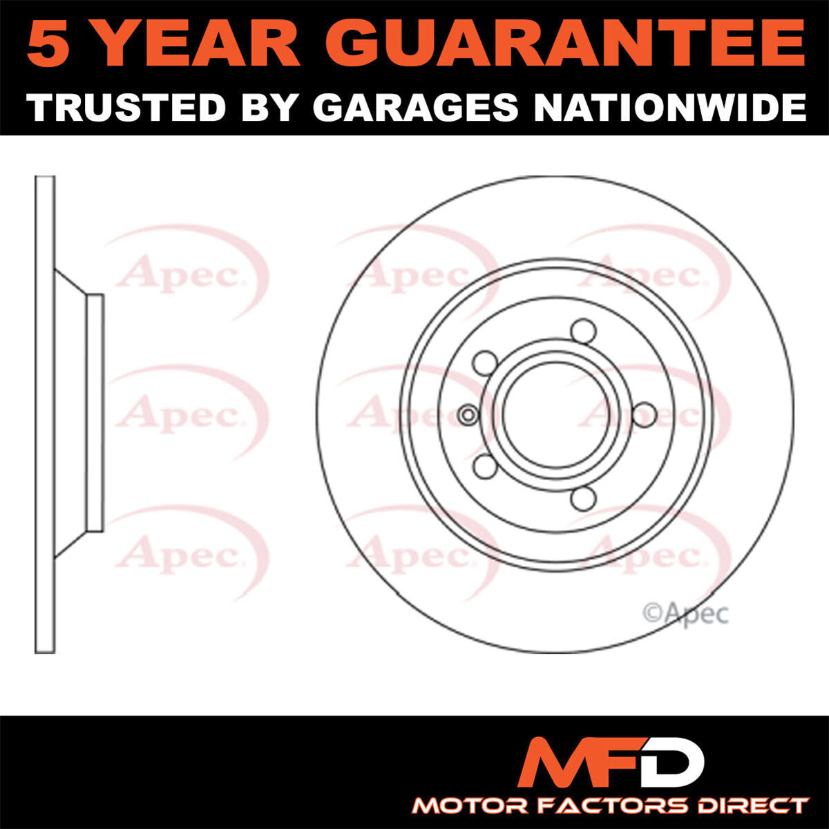 Fits Audi Allroad 2006-2011 2.7 TDi 3.0 MFD Rear 1x Brake Disc 4F0615601G