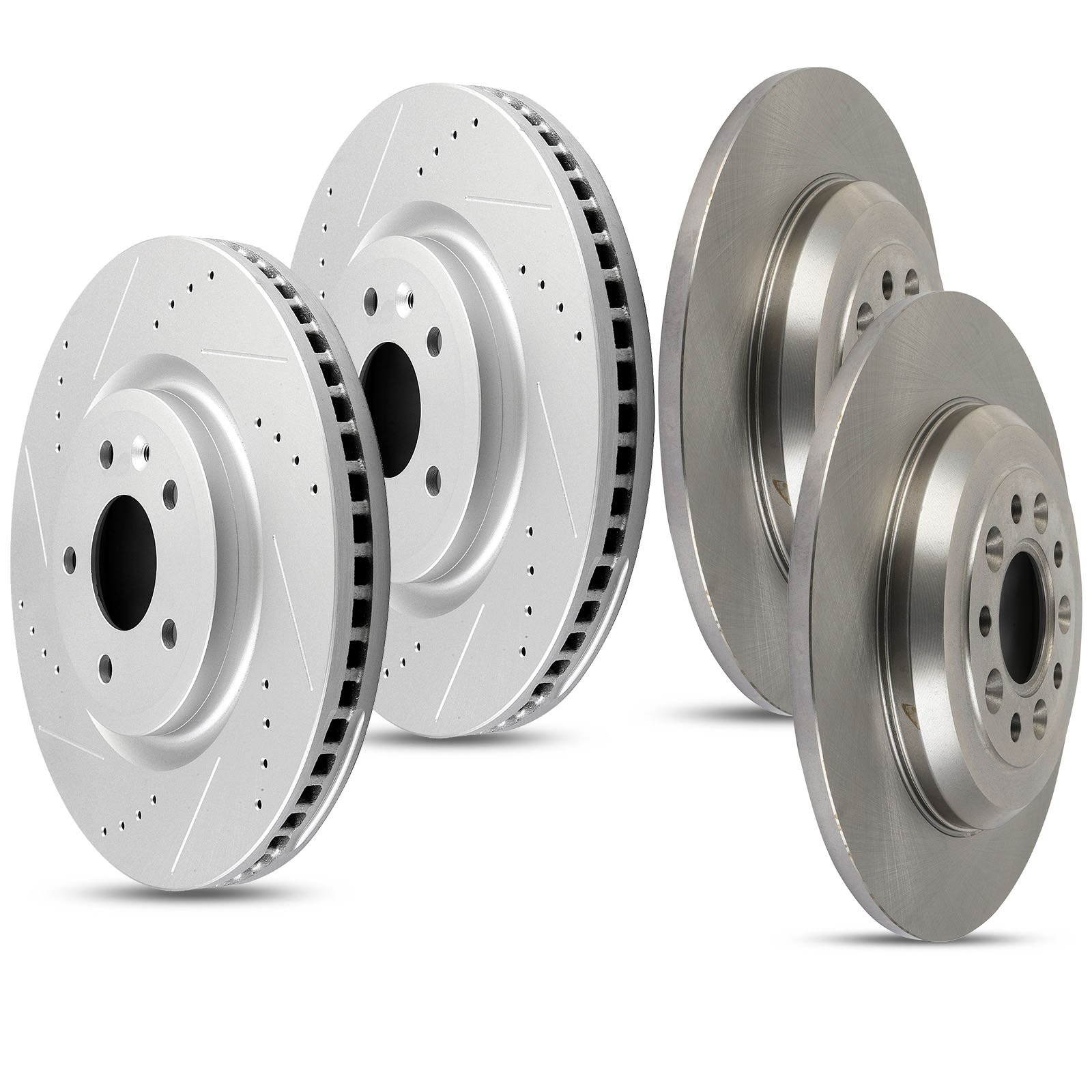Front Adn Rear Brake Rotors Kit For 2011-2017 Ford Explorer Flex Lincoln MKS MKT