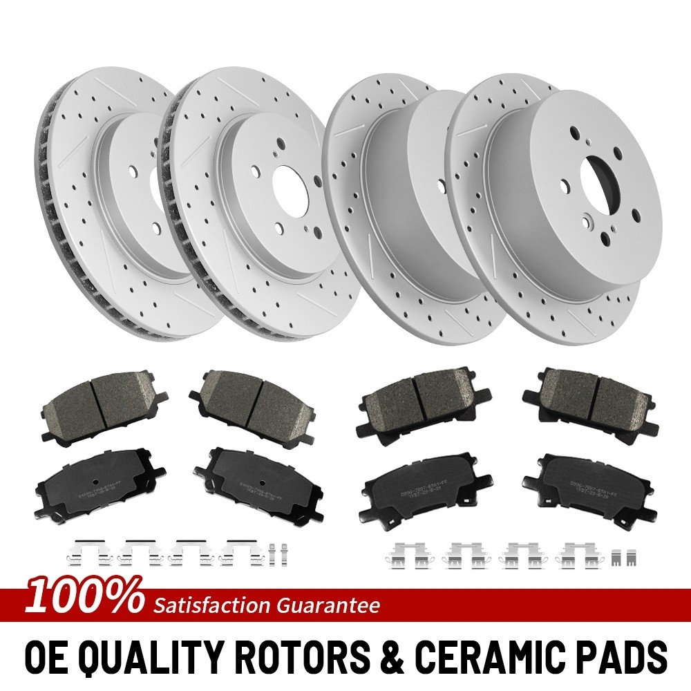 Front Rear Rotors Pads For 2004-2009 Lexus RX330/RX400H/RX350 Toyota Highlander