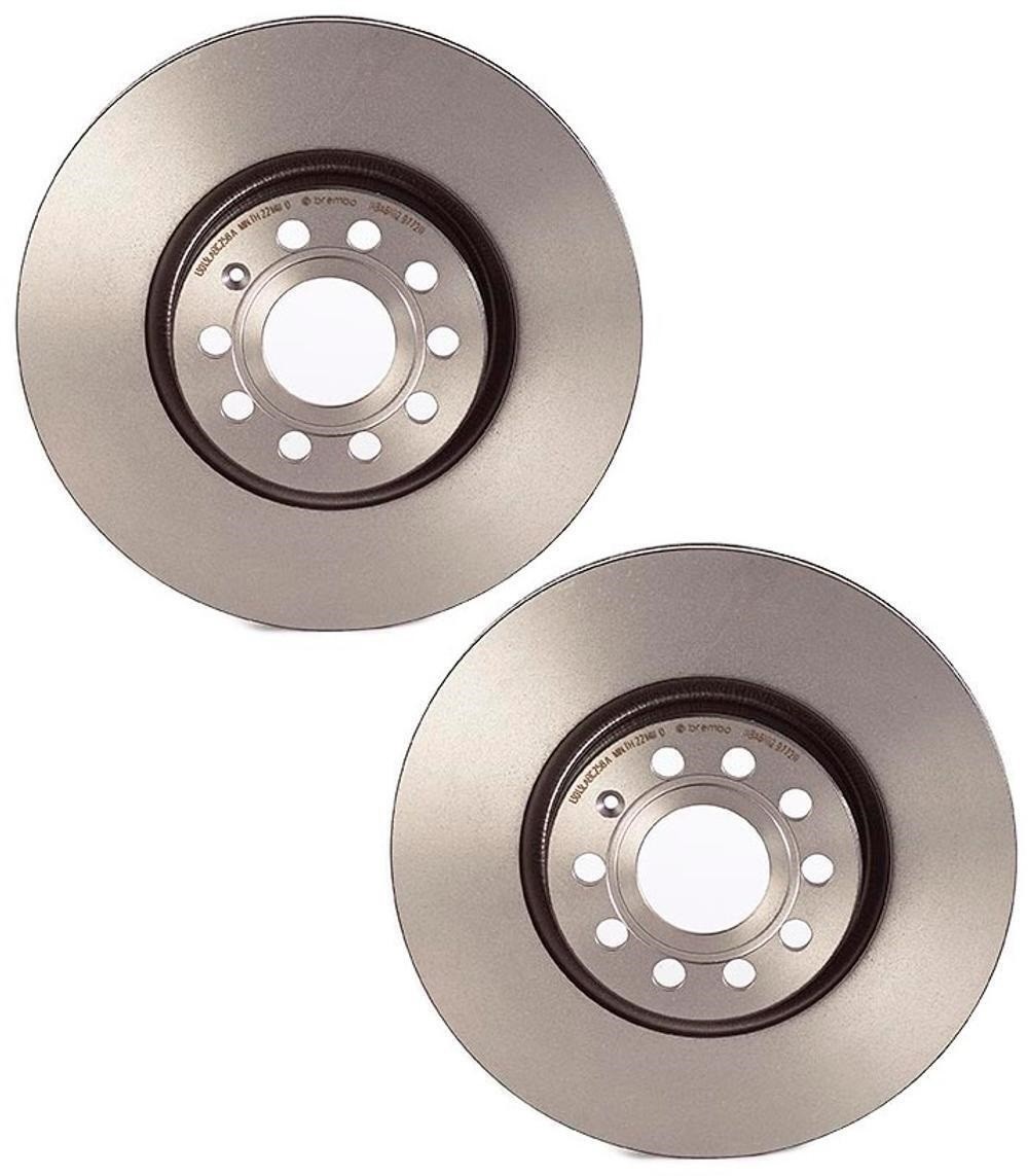 Brembo Pair Set of 2 Front 312mm Disc Brake Rotors For A3 Q3 TT Beetle GTI Jetta