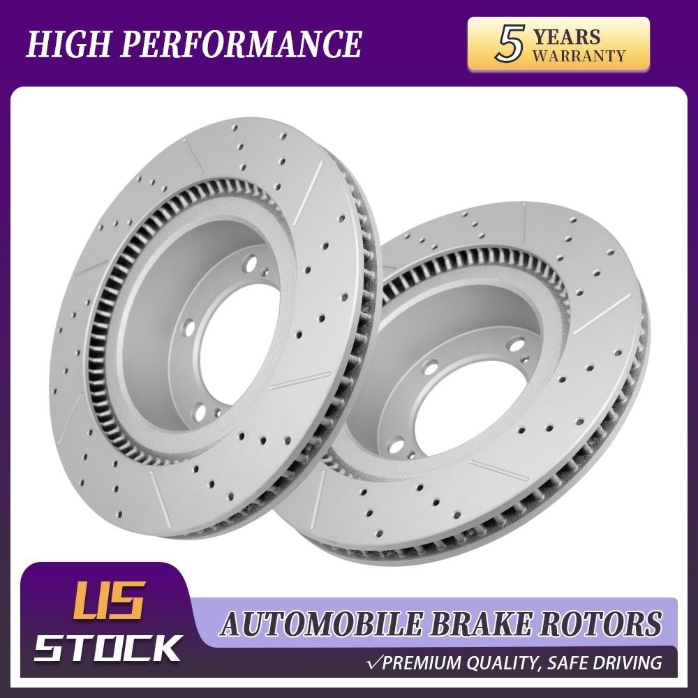 Front Coated Disc Brake Rotor For 2007-2022 Tundra Sequoia Land Cruiser Lexus
