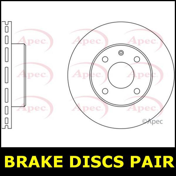 Brake Discs Pair Front FOR TVR GRIFFITH 4.0 90->93 CHOICE1/2 Petrol Apec