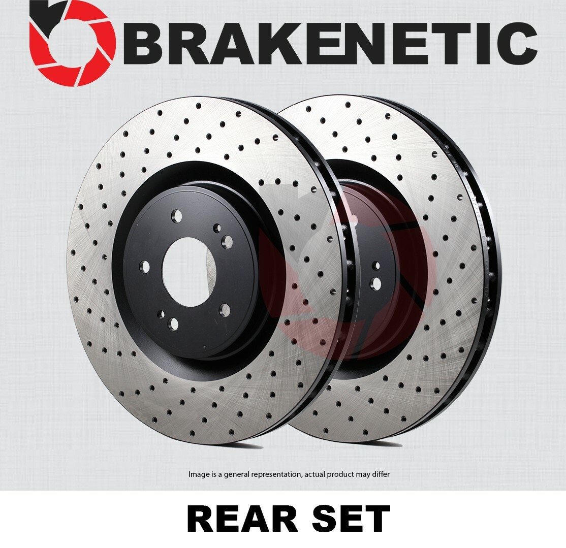 REAR SET BRAKENETIC Premium Drilled Brake Disc Rotors Turbo BNP37103.CD