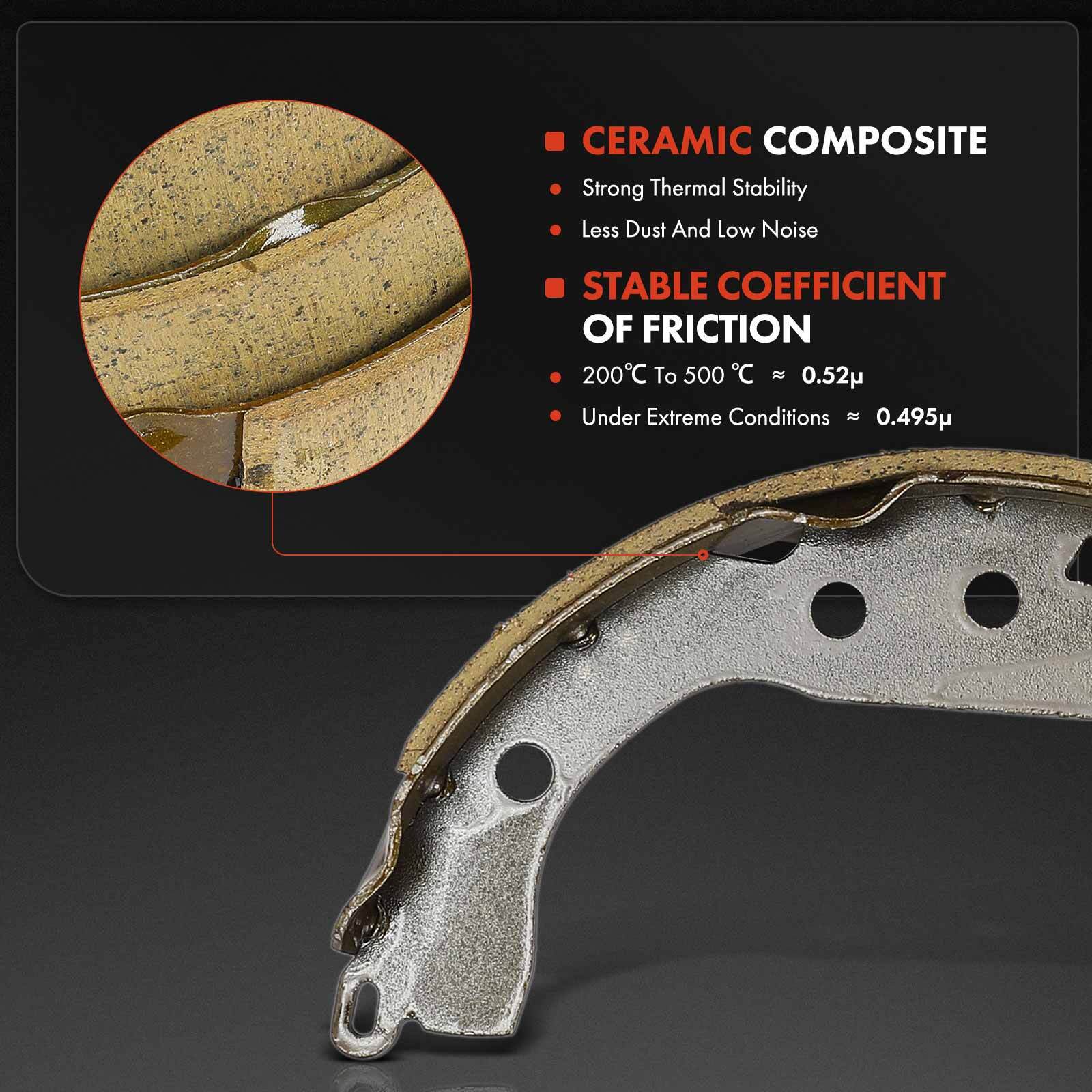 Front Disc Brake Rotor & Pad & Rear Brake Drum & Shoe for Toyota Yaris 2007-2014