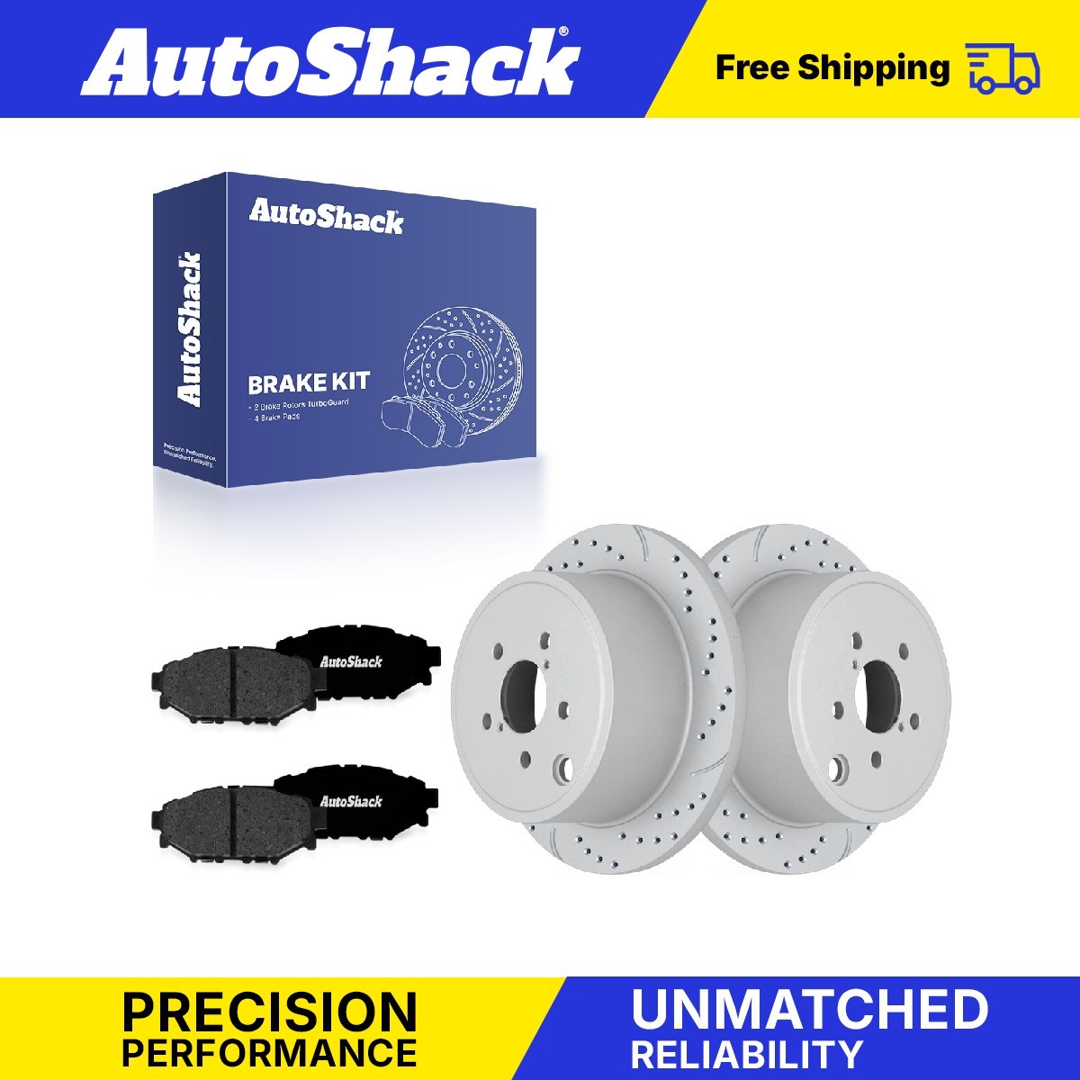 Rear Drilled Slotted Brake Rotors Premium Ceramic Pads for Subaru, Outback 10-14