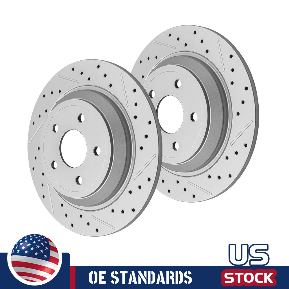 302mm Rear Drilled Disc Brake Rotors for Ford Bronco Sport Escape Focus Corsair