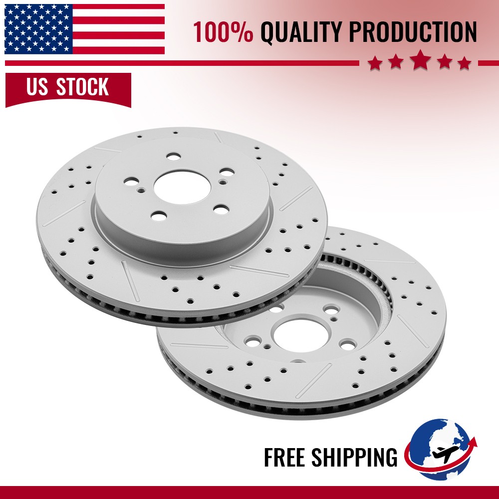 2PCS Front Brake Disc Rotors For Prius Prime 2020- 2022 Corolla 2019- 2024 2025