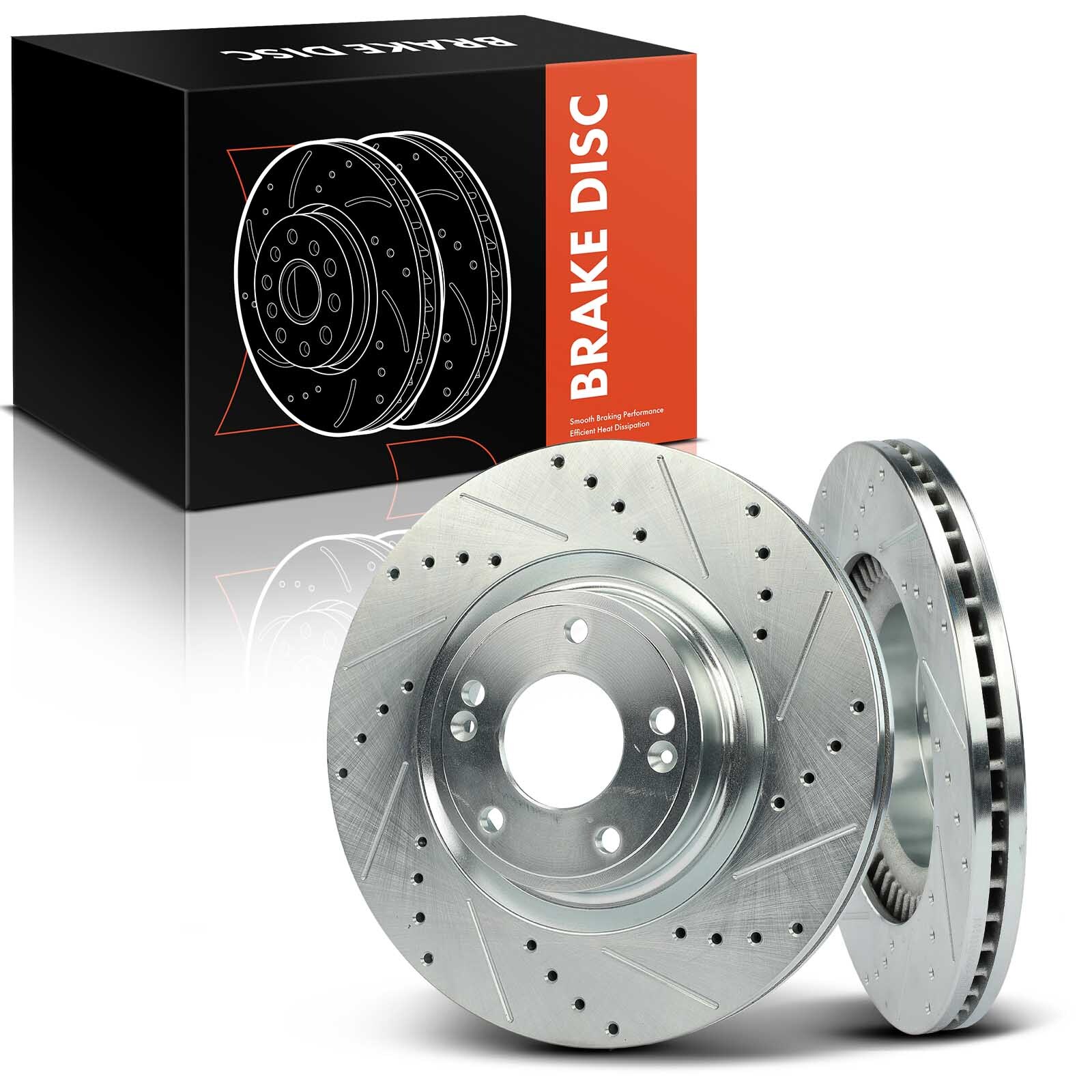 2x Drilled Brake Rotors for Hyundai Genesis Coupe 2010 2011 2012 2013-2016 Front