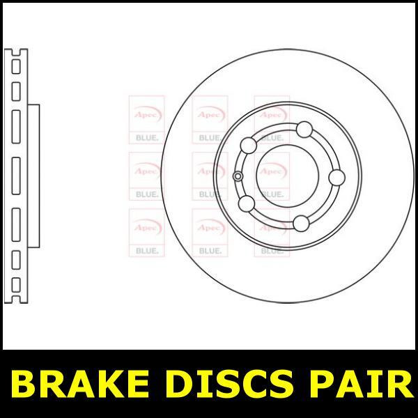 Brake Discs Pair Front FOR VW POLO 101bhp IV 1.9 01->10 Diesel Blue